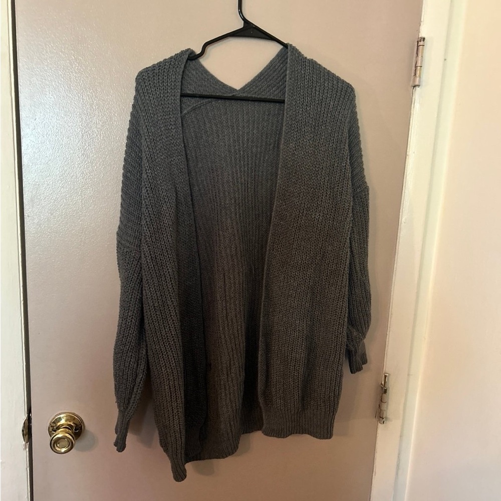 SHEIN Charcoal Gray Women's Cardigan